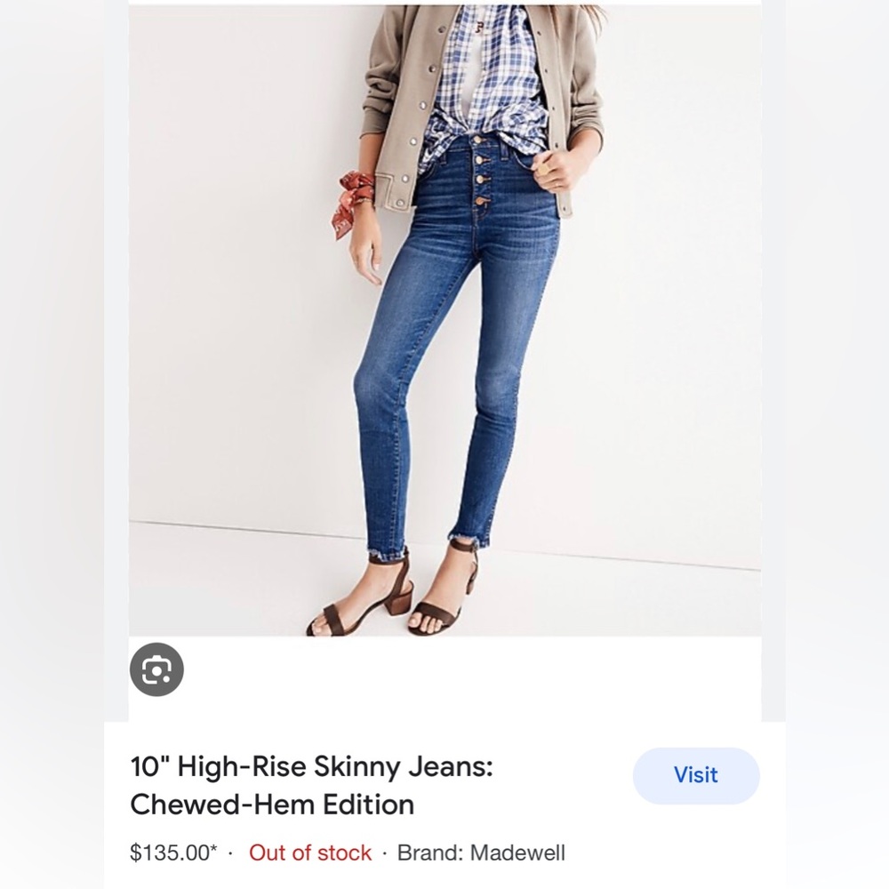 Madewell Indigo High-Rise Skinny Jeans